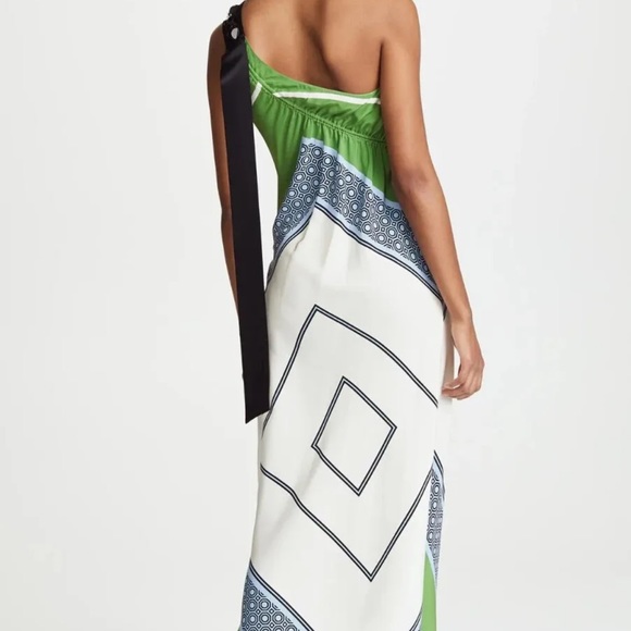 TORY BURCH SLOANE DRESS 46820 Light Chambray Octagon Square size 2 NWT - Picture 9 of 15